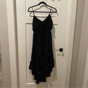 Main Strip Black Maxi Dress